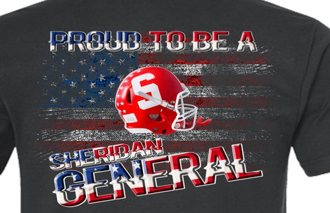 Sheridan Football USA theme shirt